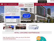 Tablet Screenshot of hotel-montparnasse.com